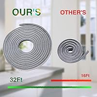 Vista 2 de Tira de sellado de 32.8 pies autoadhesiva para ventanas y puertas, burlete para insonorización del hogar, a prueba de viento y polvo, mayor