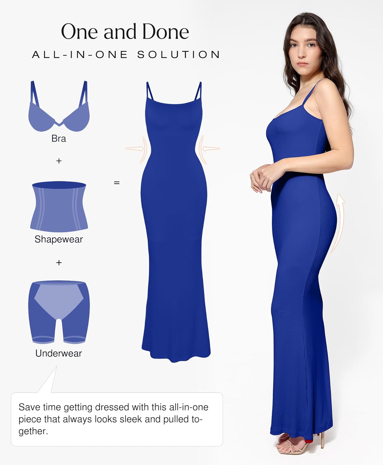 Popilush Maxi Dresses For Women With Shapewear Sleeveless Backless Ribbed Casual Dresses For Women - Image 3