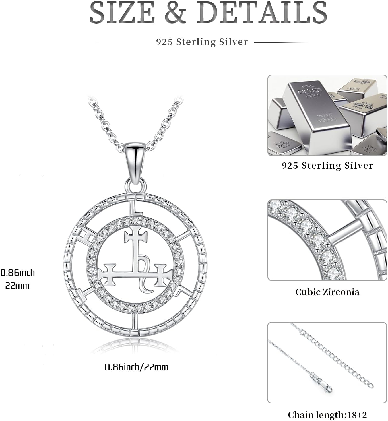 Lilith Claddagh Cross Celtic Cross Celtic Knot Necklace 925 Sterling Silver Pendant Pagan Jewelry Gifts For Women Men - Image 2
