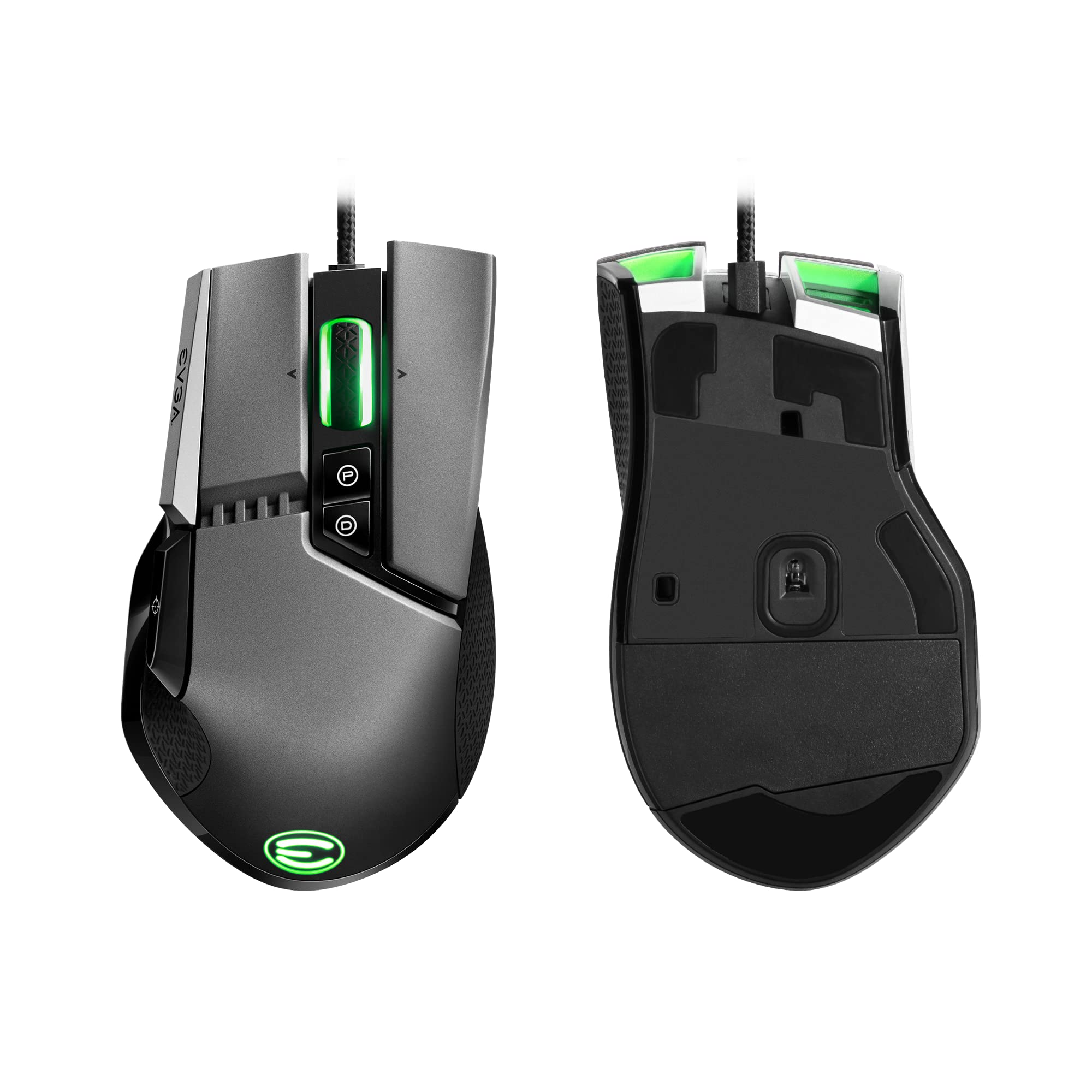 EVGA X17 Gaming Mouse, Filaire, Grey, Personnalisable, 16 000 DPI, 5 Profils, 10 Boutons, Ergonomique 903-W1-17GR-K3