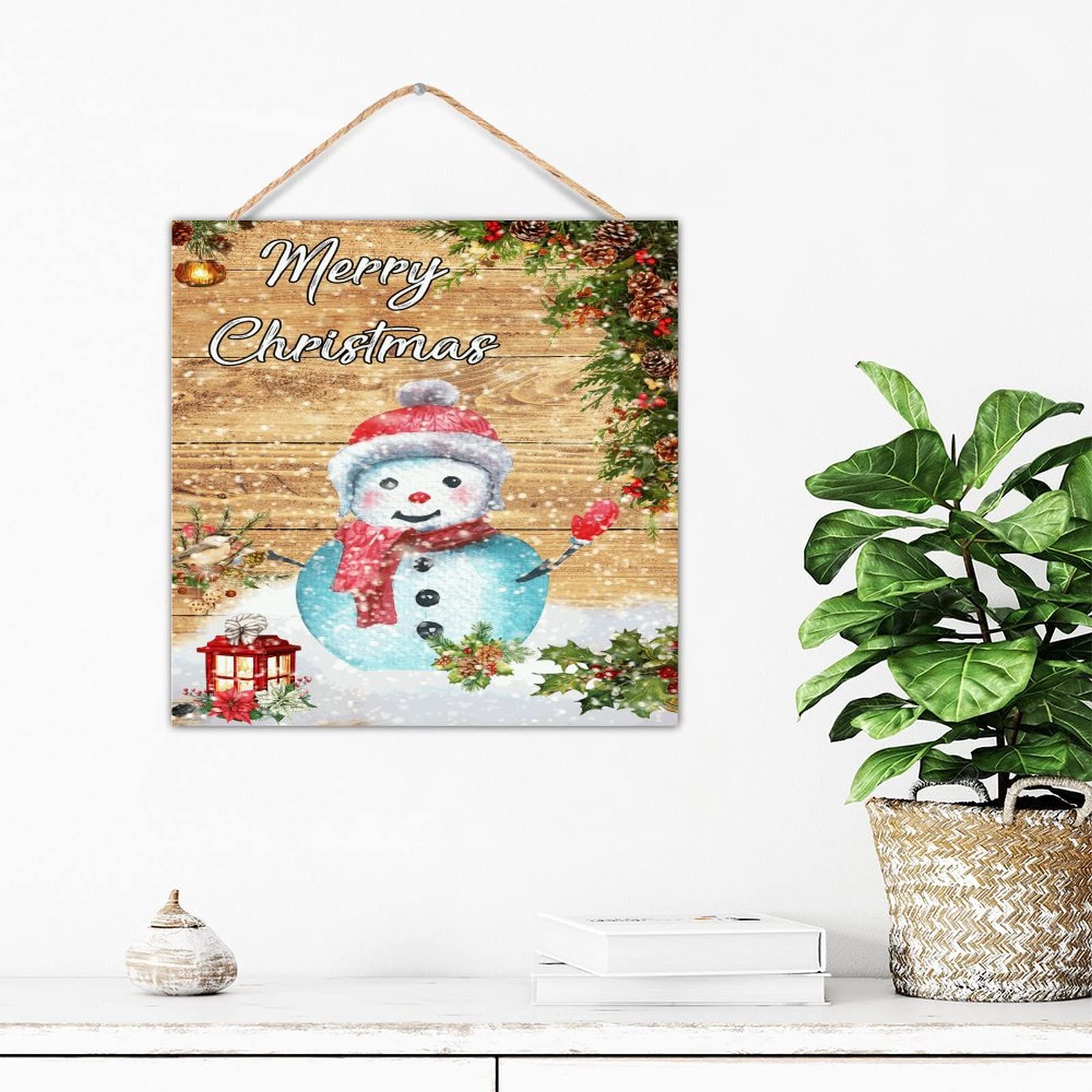 Signes de l'heure du Père Noël en bois le cadeau idéal pour décorer une maison