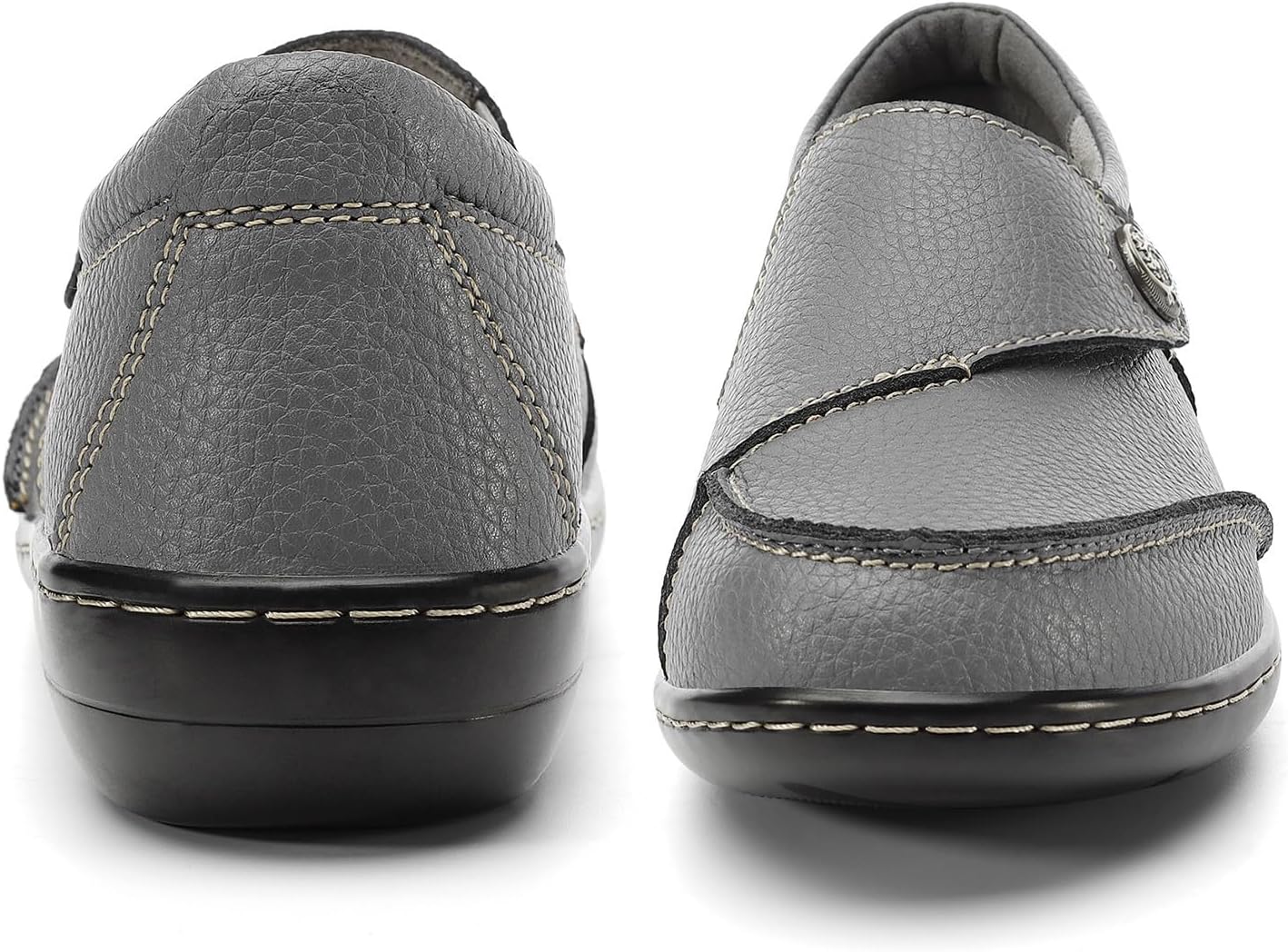 TERRIKAT Women's Classic Casual Leather Loafers Cute Moc Toe Slip On Comfort Walking Flats Lightweight Work Shoes - Image 8