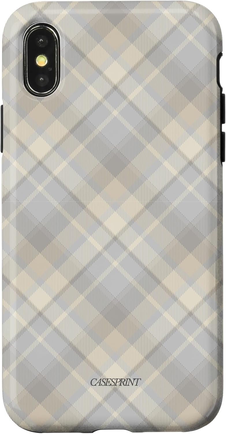 Beige Classic Plaid Case for iPhone XR
