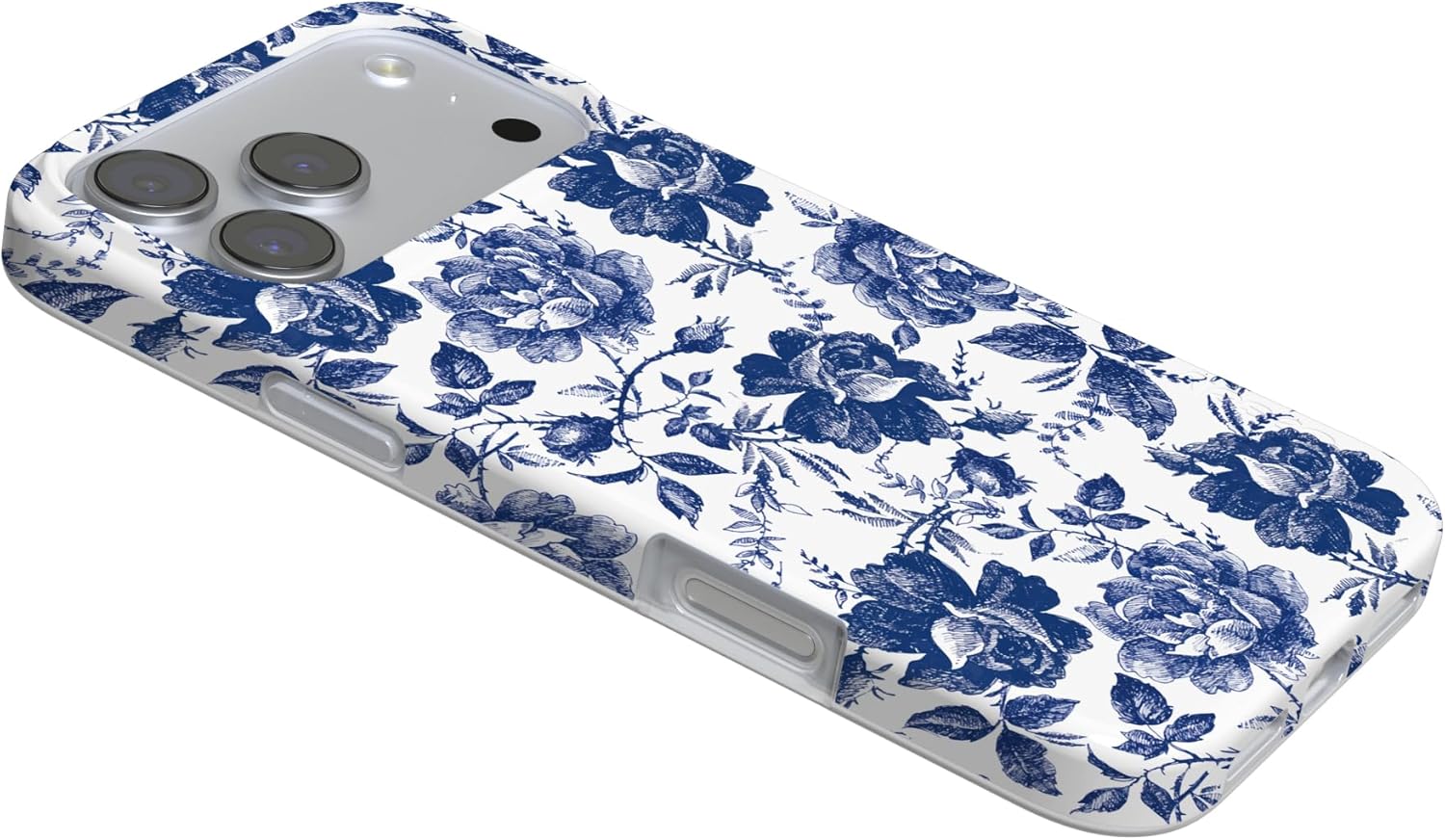 Casely iPhone 17 Pro Max Case | Rose to Fame | Blue & White Floral | Compatible with MagSafe | Classic Ultra Slim Design - Image 7