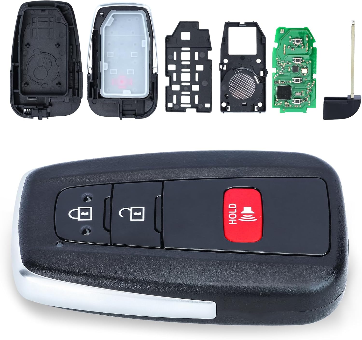 Keyless Entry Remote Smart Key Fob Replacement 8A Chip for Toyota Prius 2016 2017 2018 2019 2020 2021 Board ID:231451-0351G P/N:89904-47530 FCC ID:HYQ14FBC