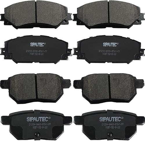 Miniatura 78 de Juego de pastillas de freno delanteras y traseras de 4 ruedas de repuesto de pastillas de freno de disco de cerámica para Nissan Pathfinder