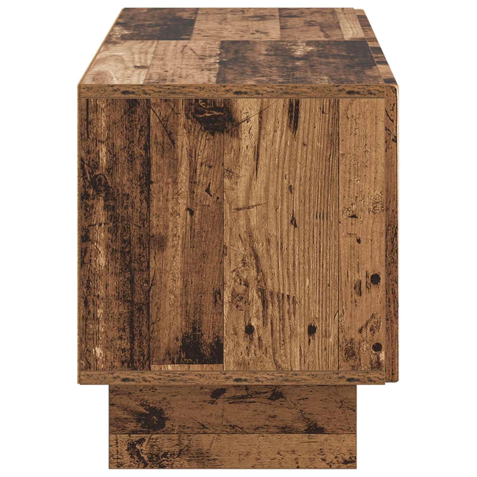 Set di 2 mobili per TV effetto legno anticato, 49 x 35 x 43 cm