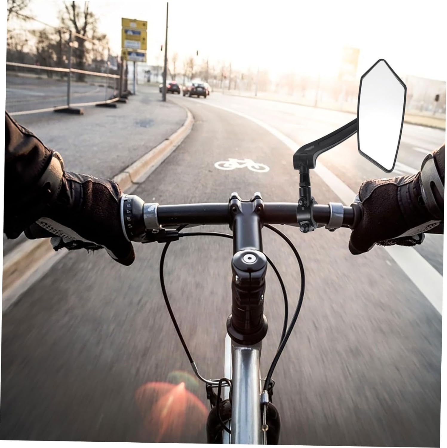 POPETPOP 5pcs Electric Bike Mirror Lightweight Right Handlebar Rear View Mirror for for Enhanced Visibility and Safety