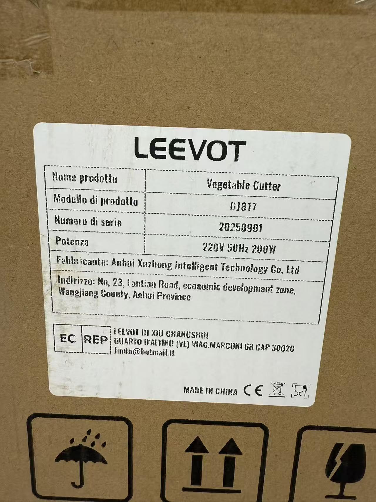 LEEVOT Tritatutto Verdure Elettrico Commerciale 200W, Robot da Cucina per Affettare, Diced e Grattugiare, Cutter Verdure Professionale per Ristorante, Hotel, Scuola, Mensa, Patatine Fritte, Grattugia