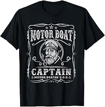 Motor Boat Captain Funny Pontoon Boating Motor Boatin Lake T-Shirt