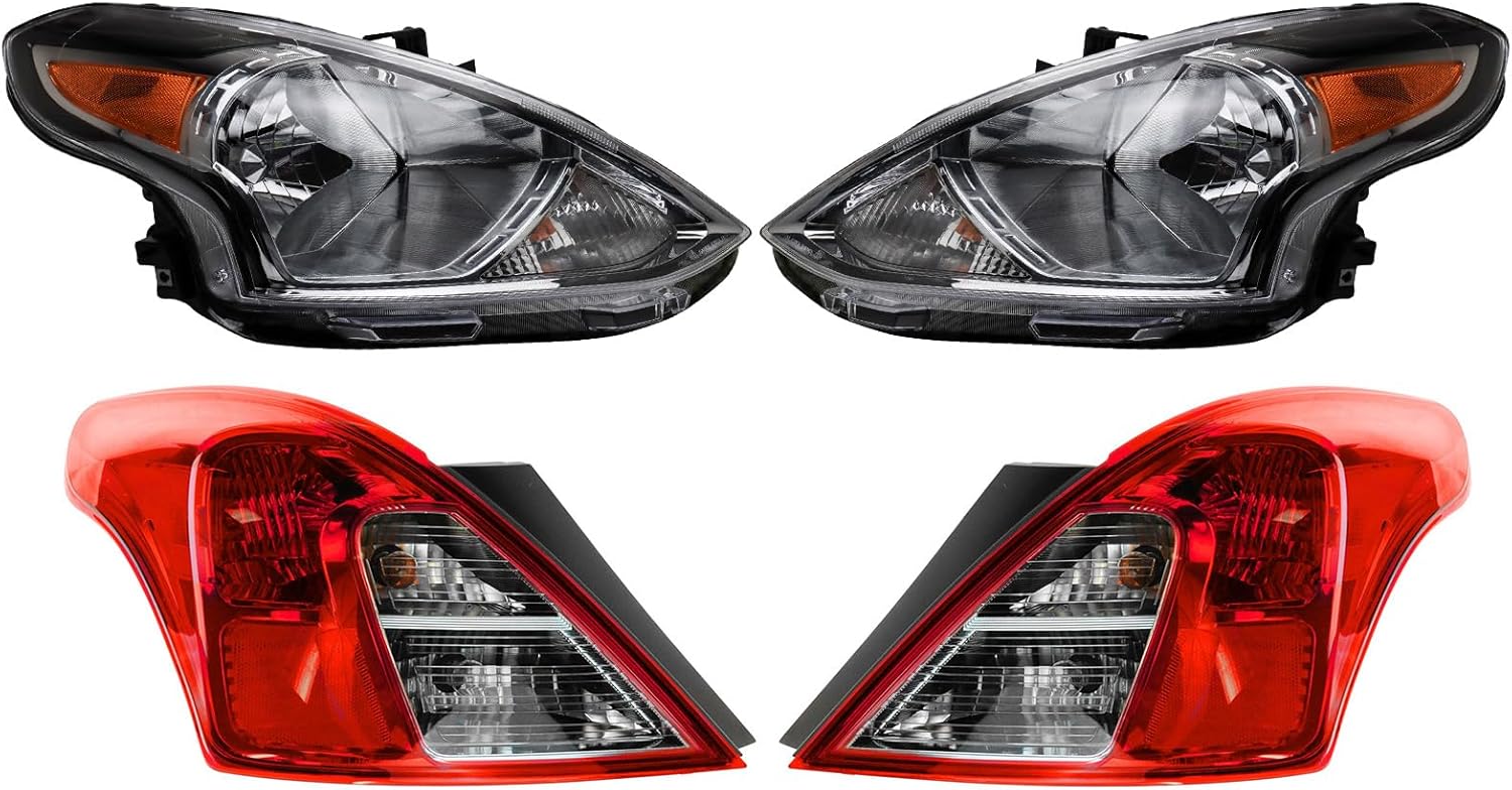 TRQ Lighting Kit NI2502230 NI2503230 NI2800194 NI2801194 Compatible with 2015-2019 Nissan Versa