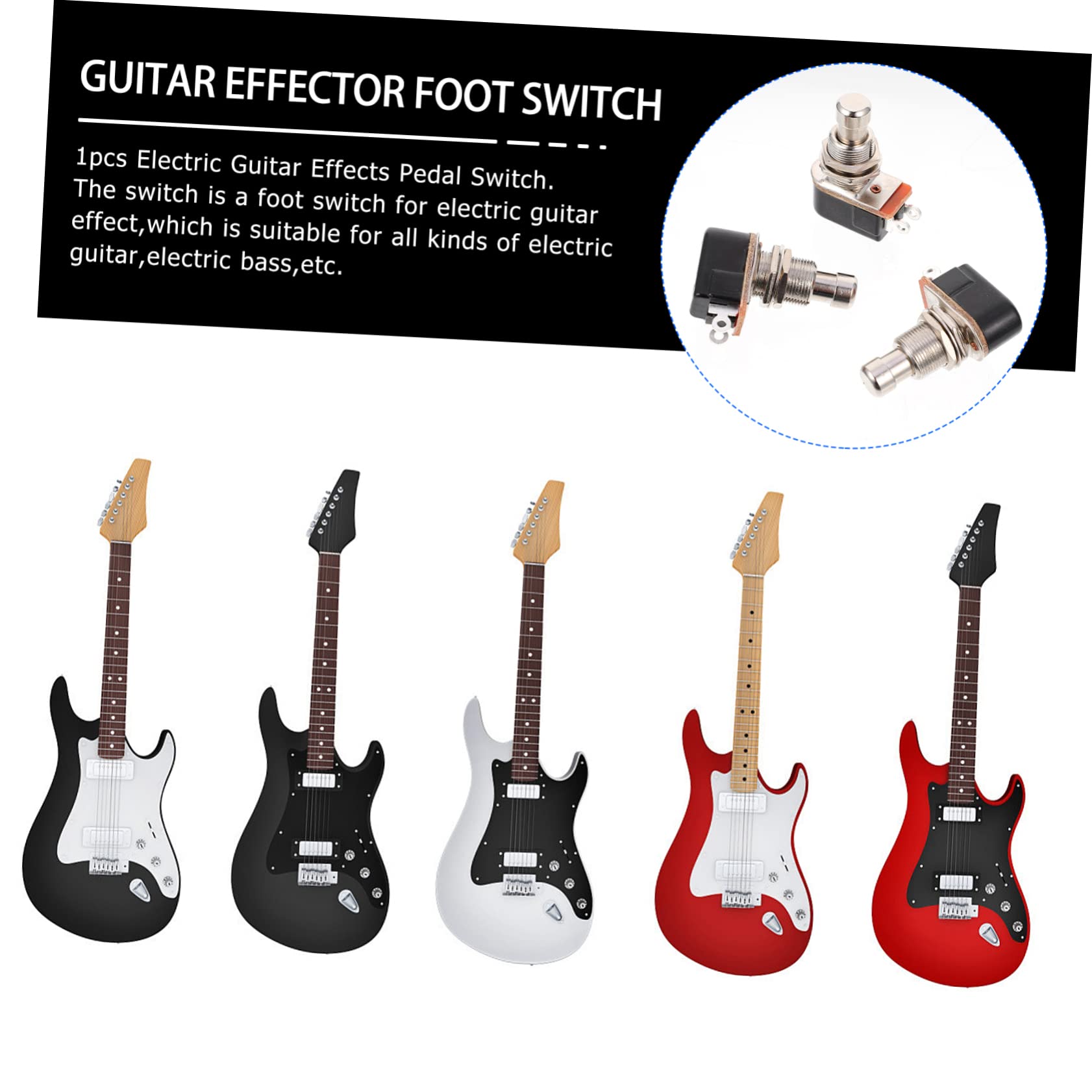 VICASKY 9piezas Pedales De Efecto Para Guitarra Interruptor De Duradero y Práctico Accesorio Musical Compacto Para Instrumentos