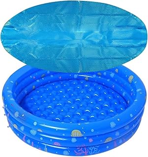 Capa para aquecedor de piscina – Capa solar azul para banheira de hidromassagem de 1,8 m, reduz a evaporação de água mantém a água quente, bolha gigante para piscina