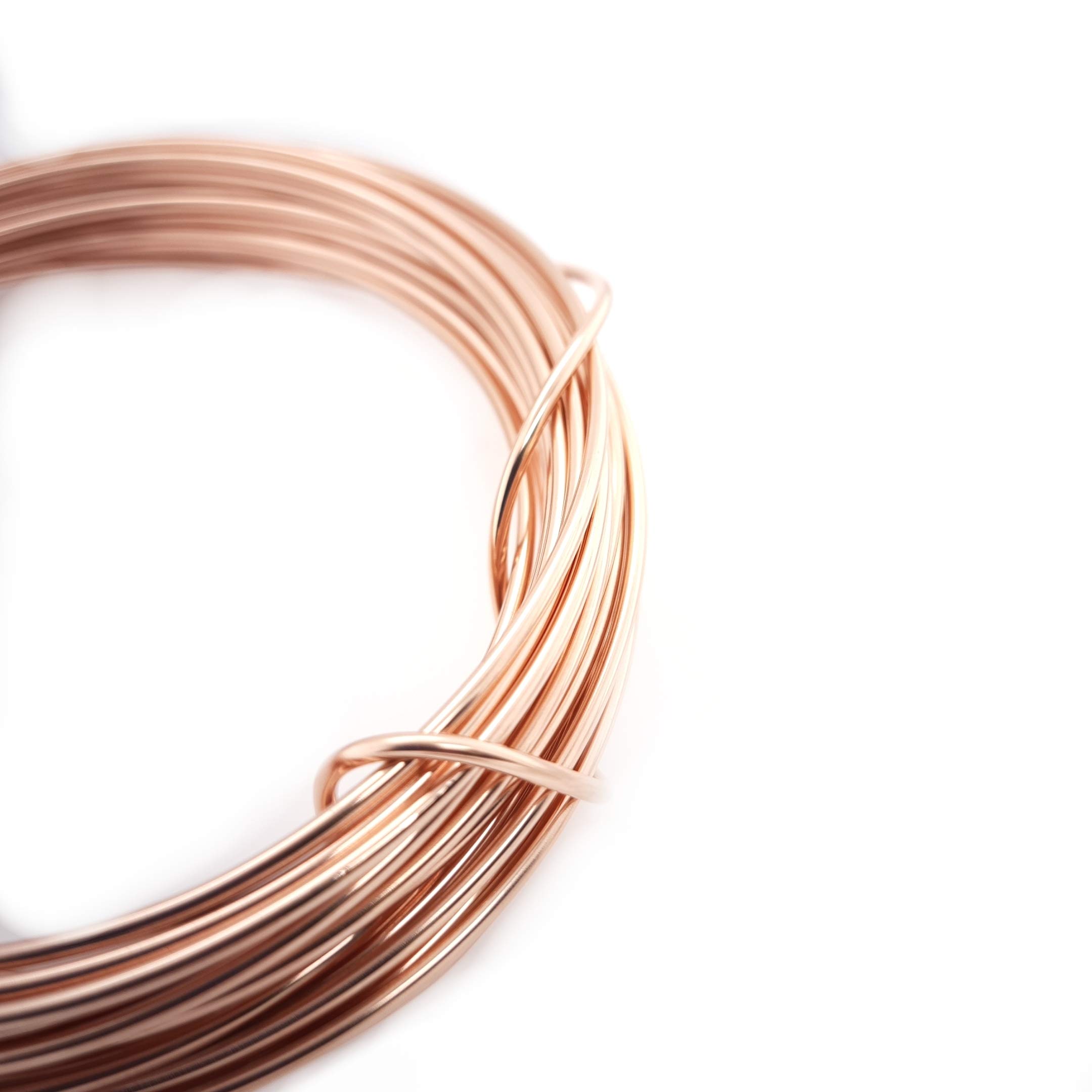 Craft Wire Draht, 28,3 g, 14/20 Rotgold gefüllt, 16 Gauge, rund, halbhart
