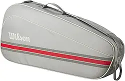 WILSON Bolsa para raquete de tênis da equipe 2025 - aveia/vermelha, comporta até 3 raquetes