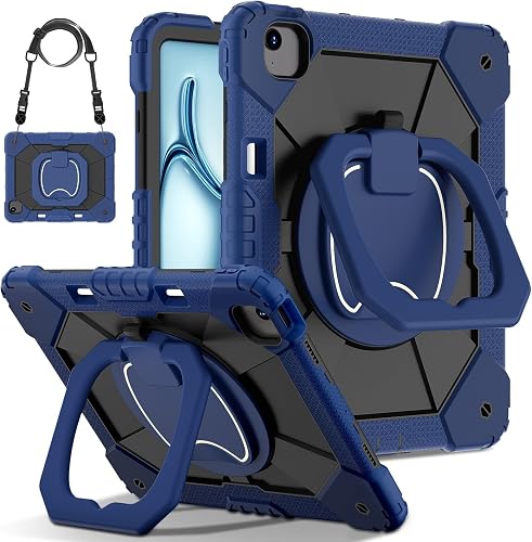 SUPERB. Ergonomic Kickstand Case for iPad Air 13 Inch (M2/M3/M4) (Navy Blue)