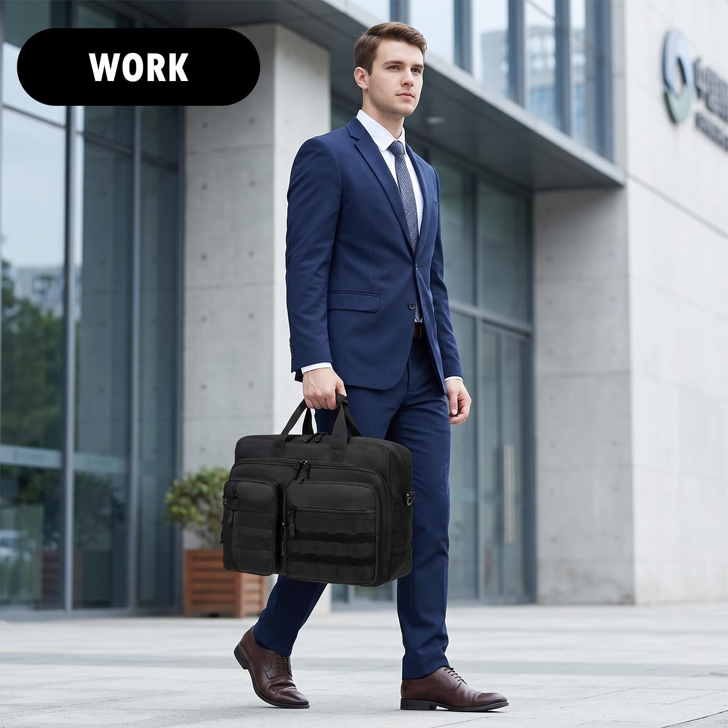 3 in 1 Arbeitstasche Herren Aktentasche 17,3 Zoll taktische Laptoptasche