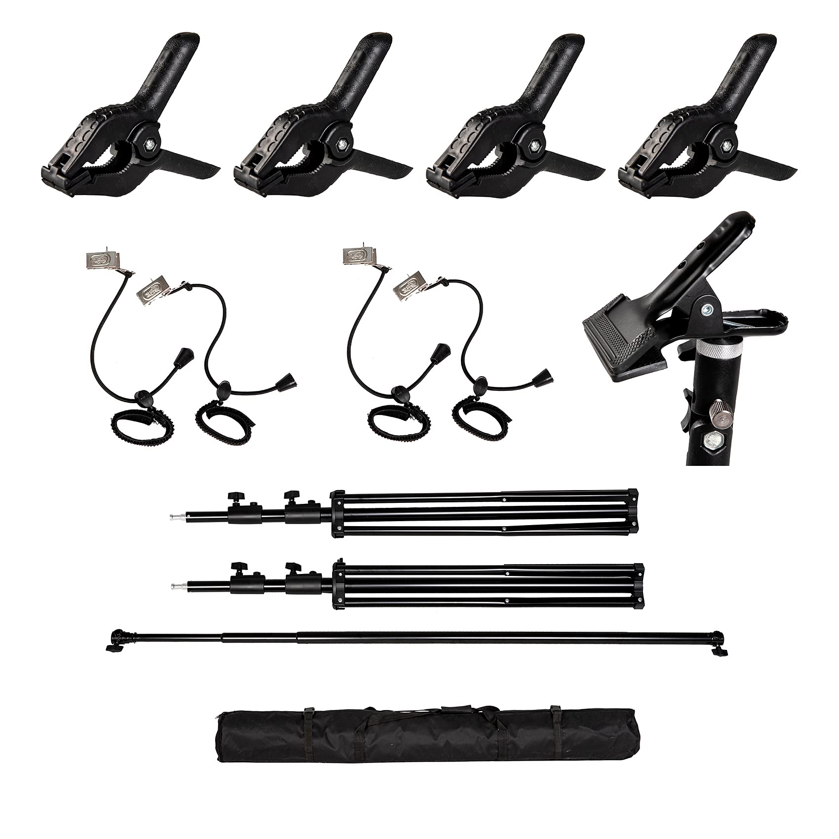 Amazon | Kate 背景スタンド 3x2.8m 強力クリップ 4個付き ロープ