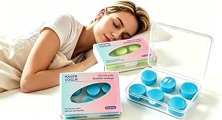 Moldable Silicone Putty Earplugs, 12 Pair, Soft Noise Reduction Gel Wax Ear Plugs for Sleeping, Swimming, Travel, Concerts & Studying