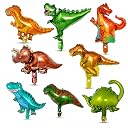 AMFIN® (Pack of 8) Dinosaur Mini Foil Balloon, Jungle/Jurassic Park Theme Birthday Party gallery image
