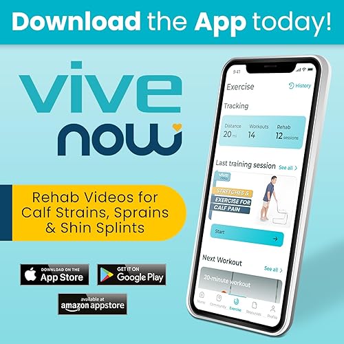 Miniatura 8 de Vive - Férula ajustable para la pantorrilla, compresión para la parte inferior de la pierna, aumenta la circulación, reduce la hinchazón muscular,