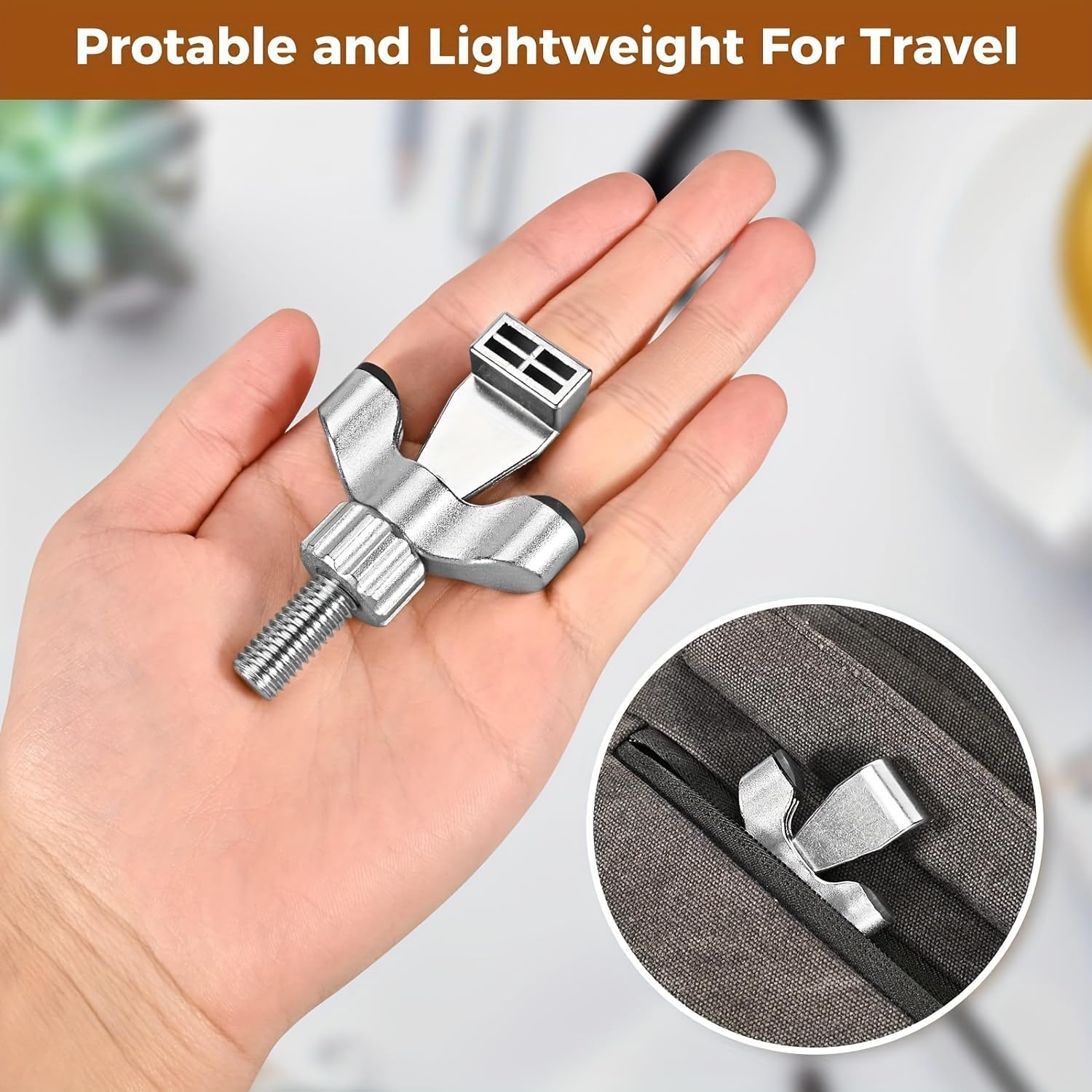 Portable Door Locks, Anti-Theft Locks, Travel Door Locks, Added Privacy and Security, Home Security Door Locks (Silver)