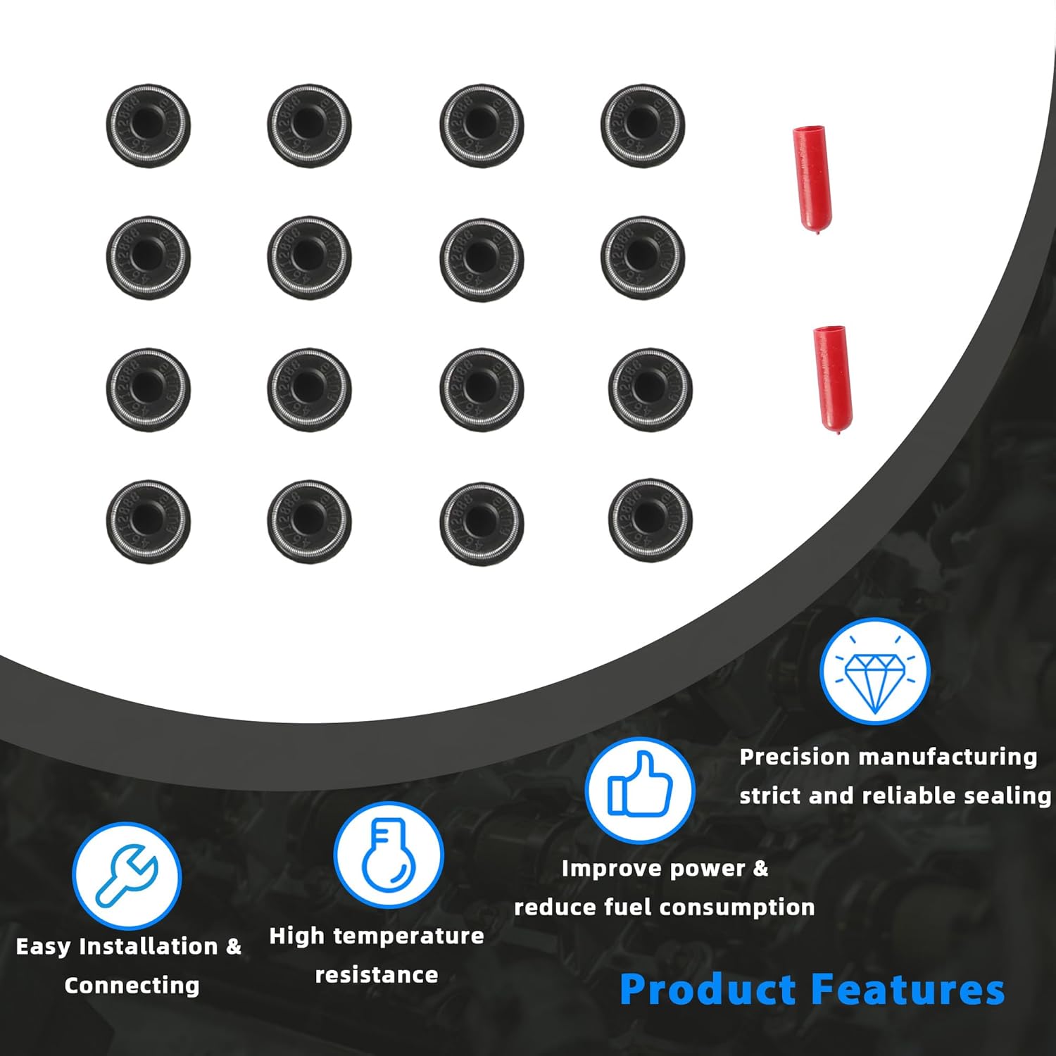 Engine Head Gasket Set w/Bolts Kit Timing Chain Kit w/VVT Sprocket Piston & Ring Kit Con Rod & Main Bearing Fit For GMC Chevy Cruze Buick Sonic Encore Trax 1.4L 2011-2016 HS26540PT-1 TS0981 052-4010