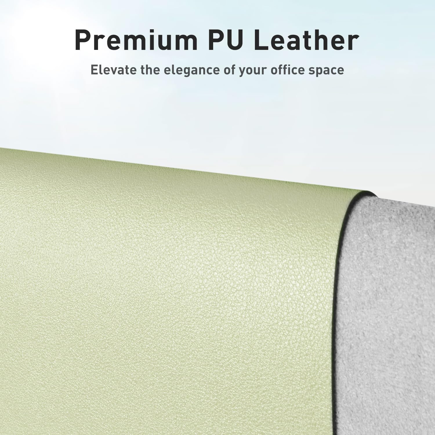 Aothia PU Leather Desk Mat, Large Non-Slip Laptop Pad for Office/Home (91x43cm, Grass Green), 43 x 91 cm - Image 2