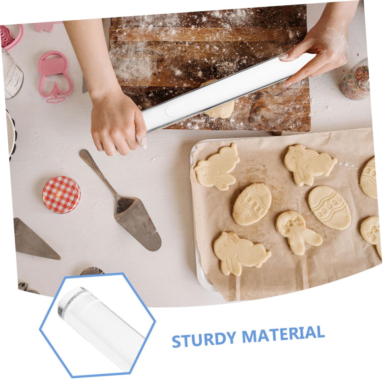 2stücke Transparenter Teigroller Aus Acryl Antihaftbeschichteter Kuchen Fondantroller Lang Vielseitiger Nudelholz-teigroller Für Plätzchen Und Gebäck Modernes Backzubehör