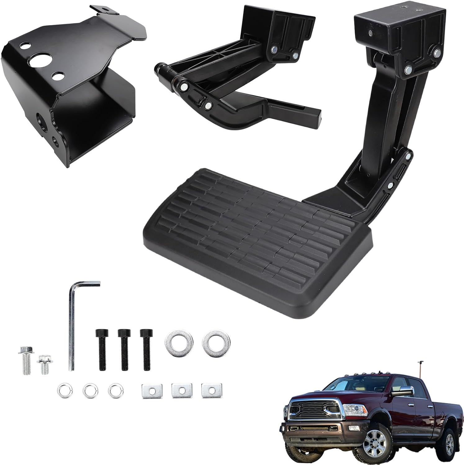 Tailgate Bed Step Compatible with Dodge Ram 1500 Classic 2500 | Compatible with Dodge Ram 3500 2009 2010 2011 2012 2013 2014 2015 2016 2017 2018 2019 2020 2021 2022 Rear Bumper Step