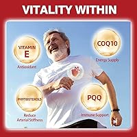 Vista 4 de DRFOSTER Coq10 Ubiquinol 200mg, cápsulas blandas Coq10 200mg, Ubiquinol de máxima absorción con vitamina E y PQQ y pimienta negra, potente