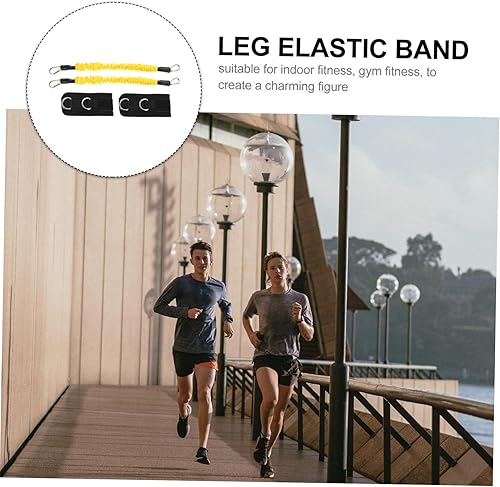 Miniatura 9 de Happyyami Bandas de resistencia profesional con correas de tobillo portátiles para entrenamiento de piernas y caderas, bandas de tubo para gimnasio