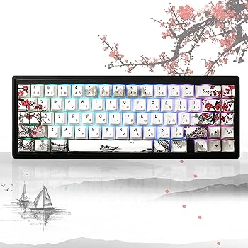 Amazon.com: JSJT Plum Blosoom Key Caps Japanese Keycaps 80