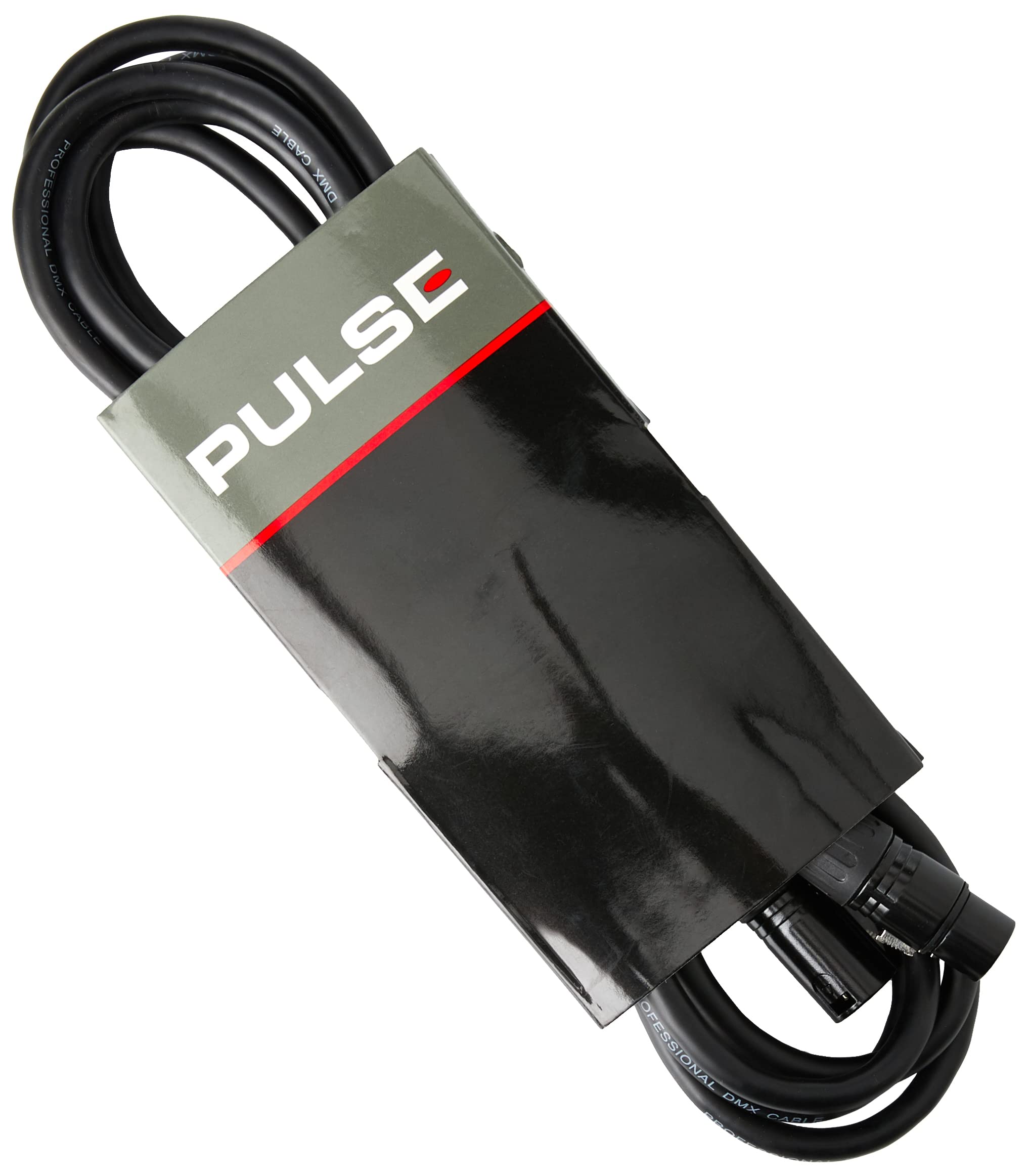Pulse PLS00412 przewód DMX, 5-pinowy XLR męski na żeński, 2 pary + ekran, 3 m, czarny