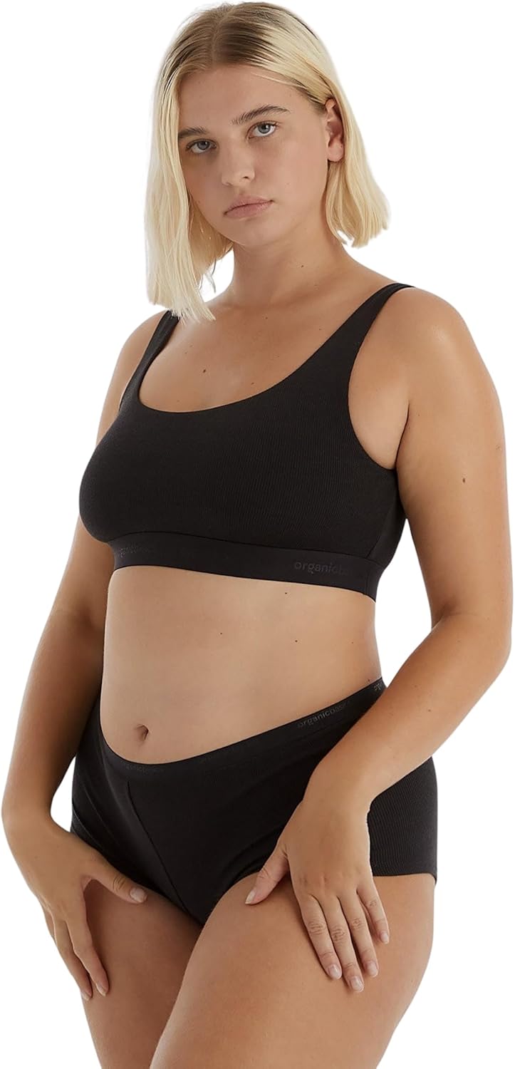 Organic Basics womens Core Shorty Ribbed Cotton Boyshort Underwear - Image 3