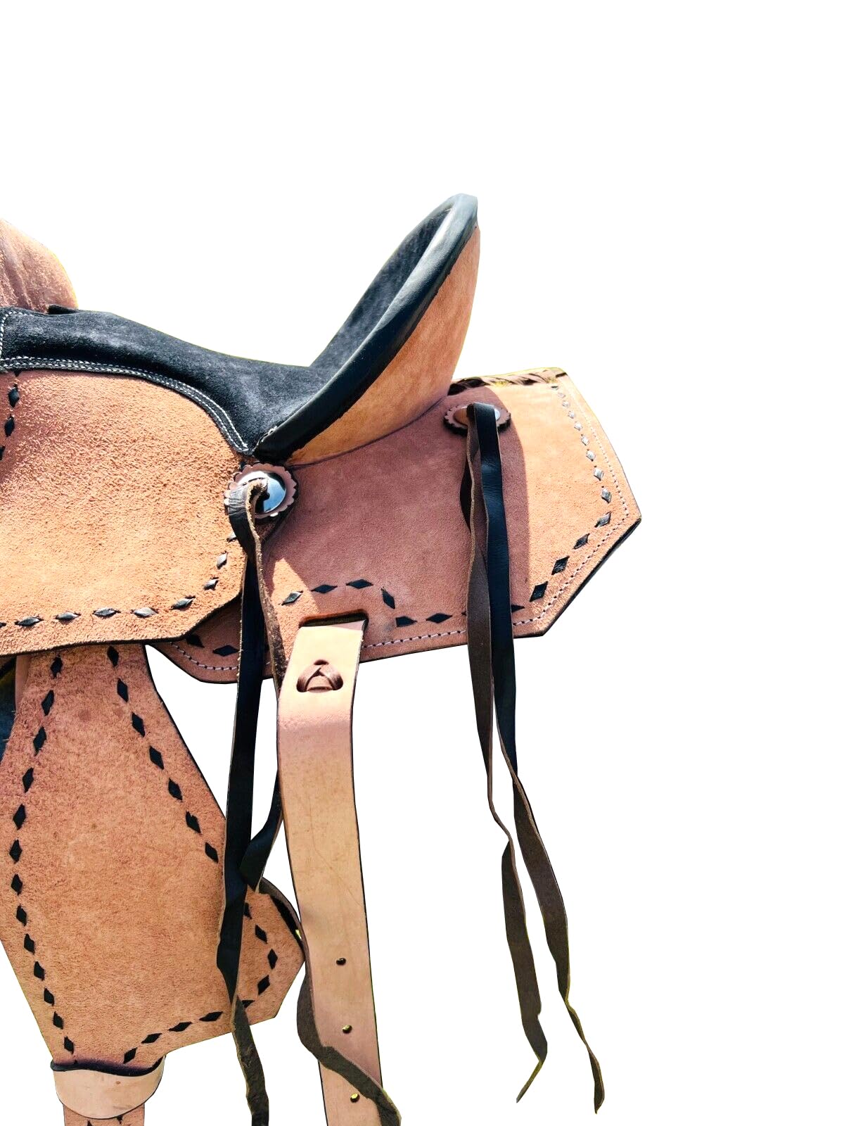 Pony ST-WLS-C154 - Sella in pelle scamosciata per bambini, 25,4 cm, 30,5 cm, 33 cm