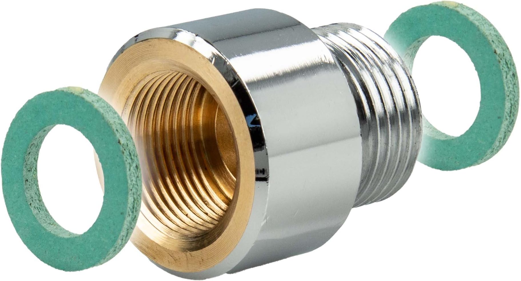 Tecuro Adapter M24x1 Auf 3/4 Zoll - Messing Adapter Hochglanzverchromt