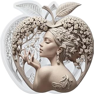 Lingzhi Apple Fondant Silicone Molds Girl Chocolate Candy Mold for Cake Decoration Cupcake Topper Sugar Gum Paste Polymer Clay