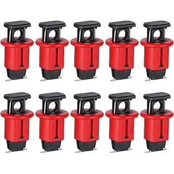 ALLOMN Miniature Circuit Breaker 10 Pieces Professional Air Switch Lock Electrical Safety Interlock Circuit Breaker for Current Insulation Red