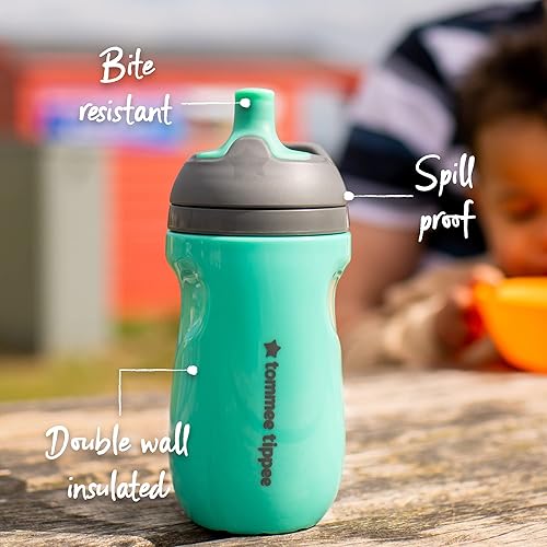Miniatura 3 de Tommee Tippee Insulated Sporty Bottle, Sippy Cup for Toddlers, 12 months+, 9oz, Spill-Proof & Sportee Water Bottle for Toddlers, 12 months+, 10oz,