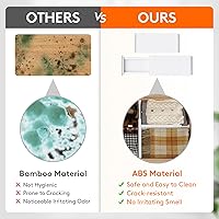 Vista 7 de Lifewit - Paquete de 8 separadores de cajones de plástico de 15 cm de alto, 34-56 cm ajustables, organizadores de cajones para ropa, separadores