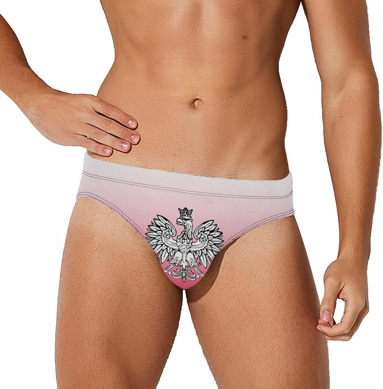 Poland Polish Red Flag White Eagle Mens Swim Briefs Print Bikini Swimwear Sport Swimsuit Surf Shorts Trunks