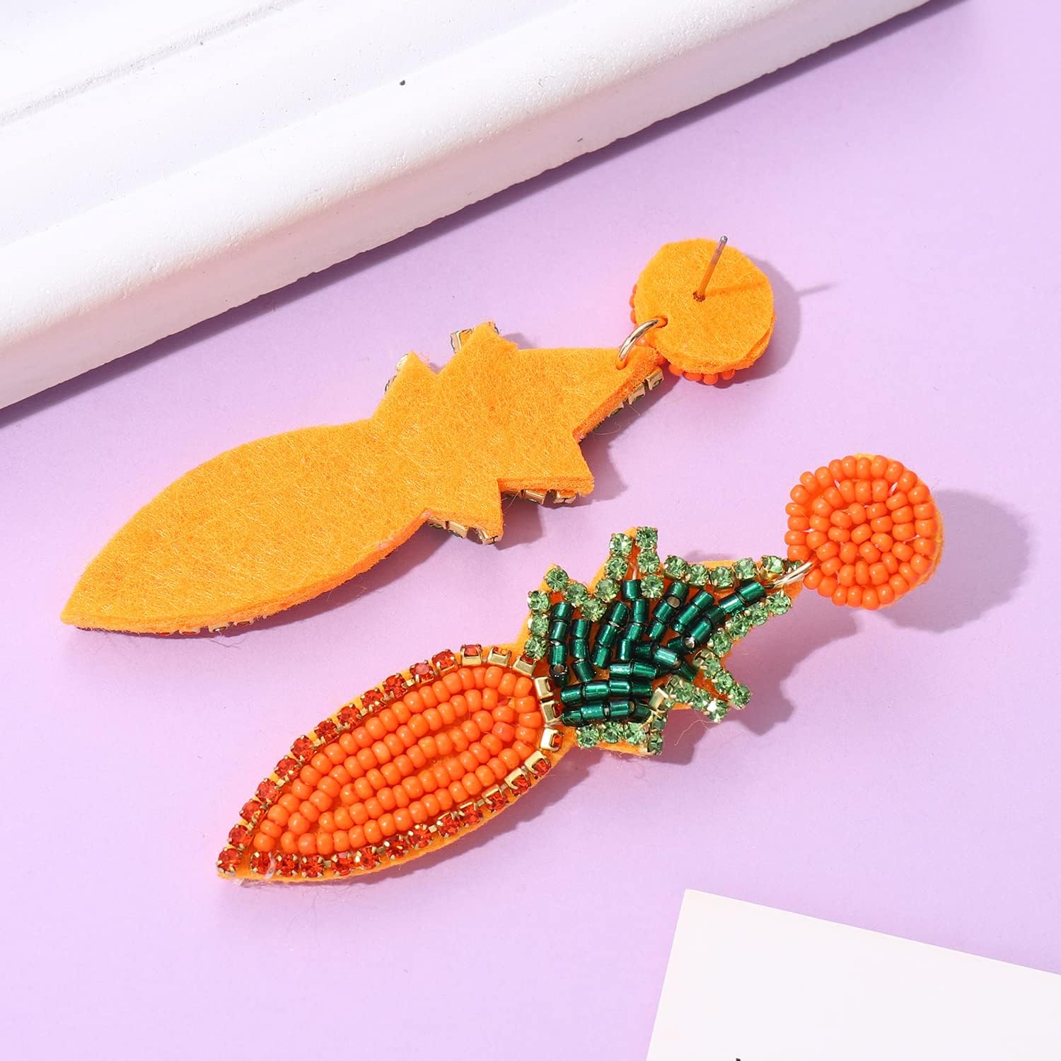 NVENF Beaded Easter Earrings for Women Easter Rabbit Bunny Dangle Earrings Sparkling Pearl Bead Drop Earrings Spring Holiday Jewelry Gifts - Image 5