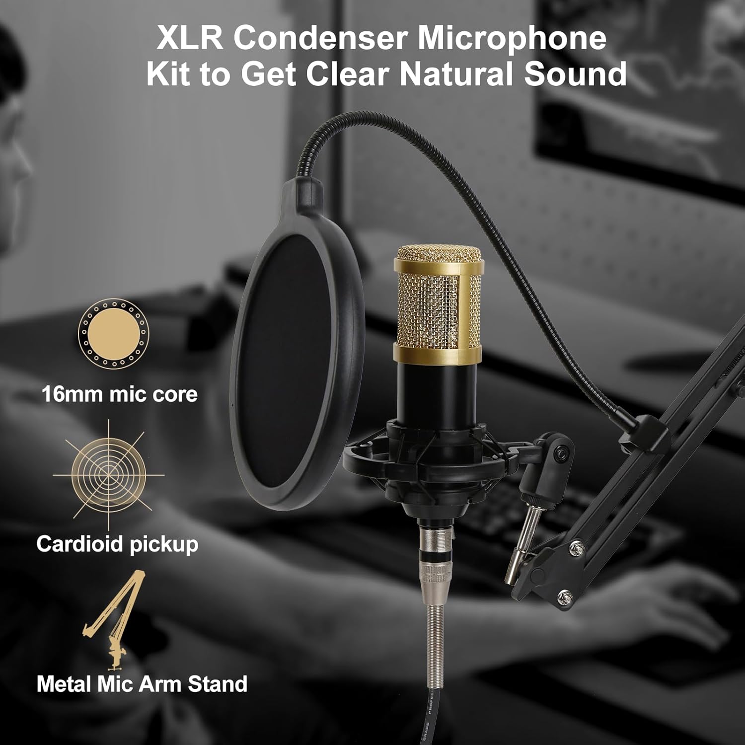 SK80-Mic 15-level Noise Reduction Display