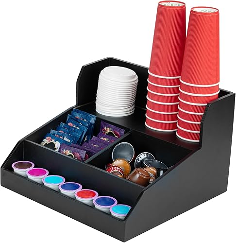 Miniatura 47 de Restaurantware - Organizador de condimentos de café de 9.5 x 4.25 x 2 pulgadas, 1 organizador rectangular de crema - 3 compartimentos, resistente a