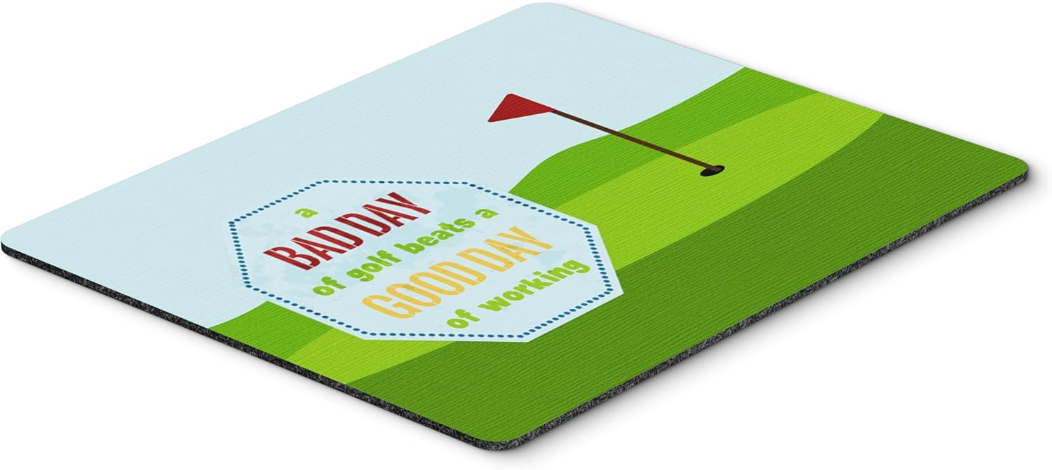Caroline's Treasures SB3091MP "A Bad Day at Golf Mouse Pad, Hot Pad or Trivet" for Home Office Gaming Working Computers Laptop Mouse Mat,Washable Large Mousepad