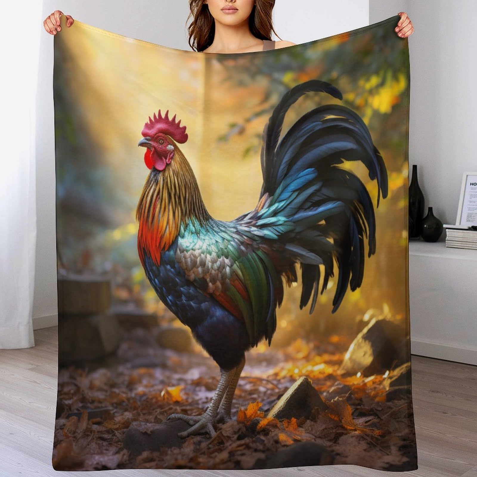 Couverture polaire en flannel douce coq de qualité supérieure 180x200cm