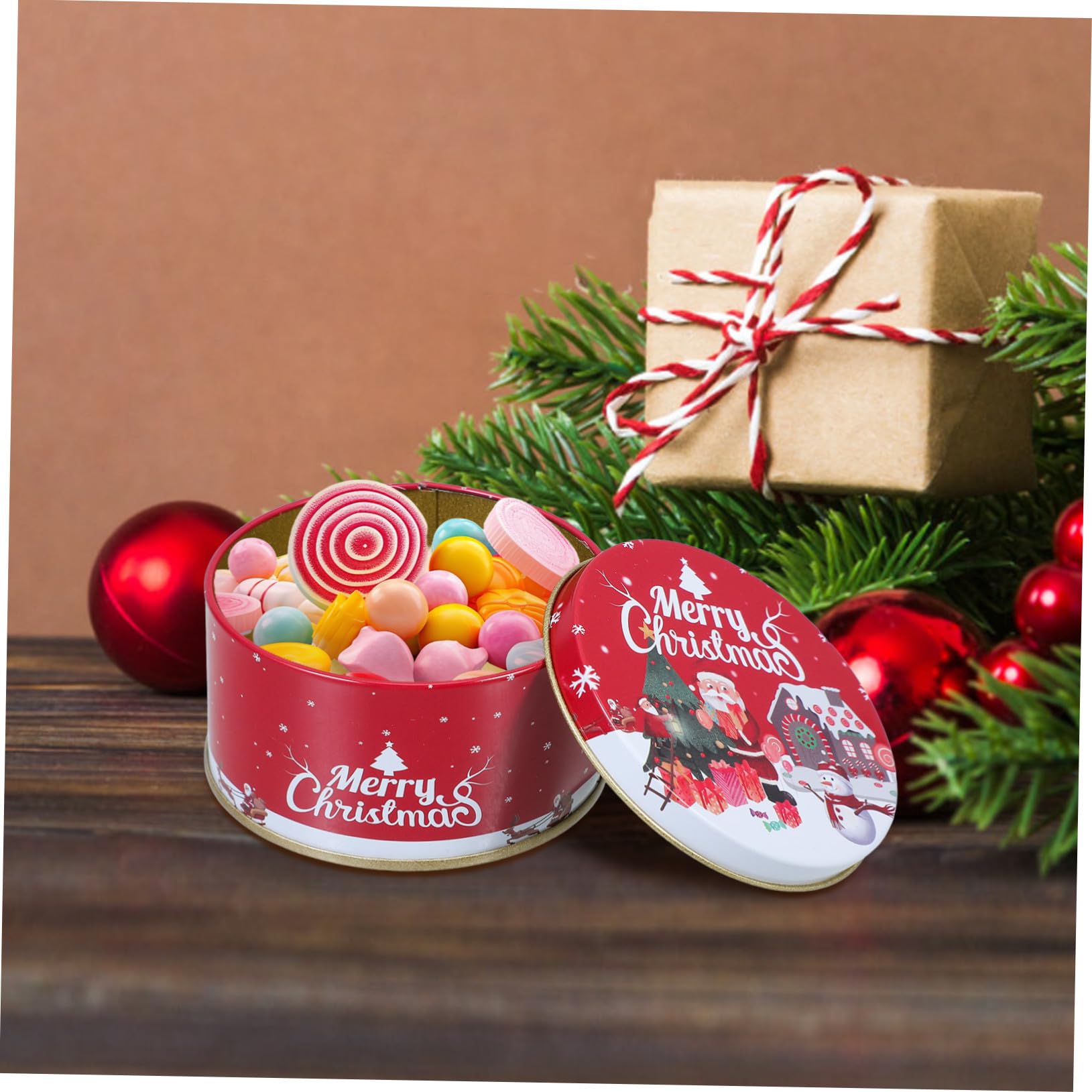 ZUNOXAZ 12piezas Cajas De Dulces Navideños De Hojalata Resistentes Unidades Surtidas Para Fiestas y Almacenamiento De Chocolates