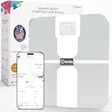 Smart Scale WiFi for Body Weight with ChatGPT Integration,Teton Digital Bathroom Scale Accurately Tracks 15 Body Metrics-BMI,Body Fat,Muscle Mass for Fitness,Compatible Teton Scale App,400lb