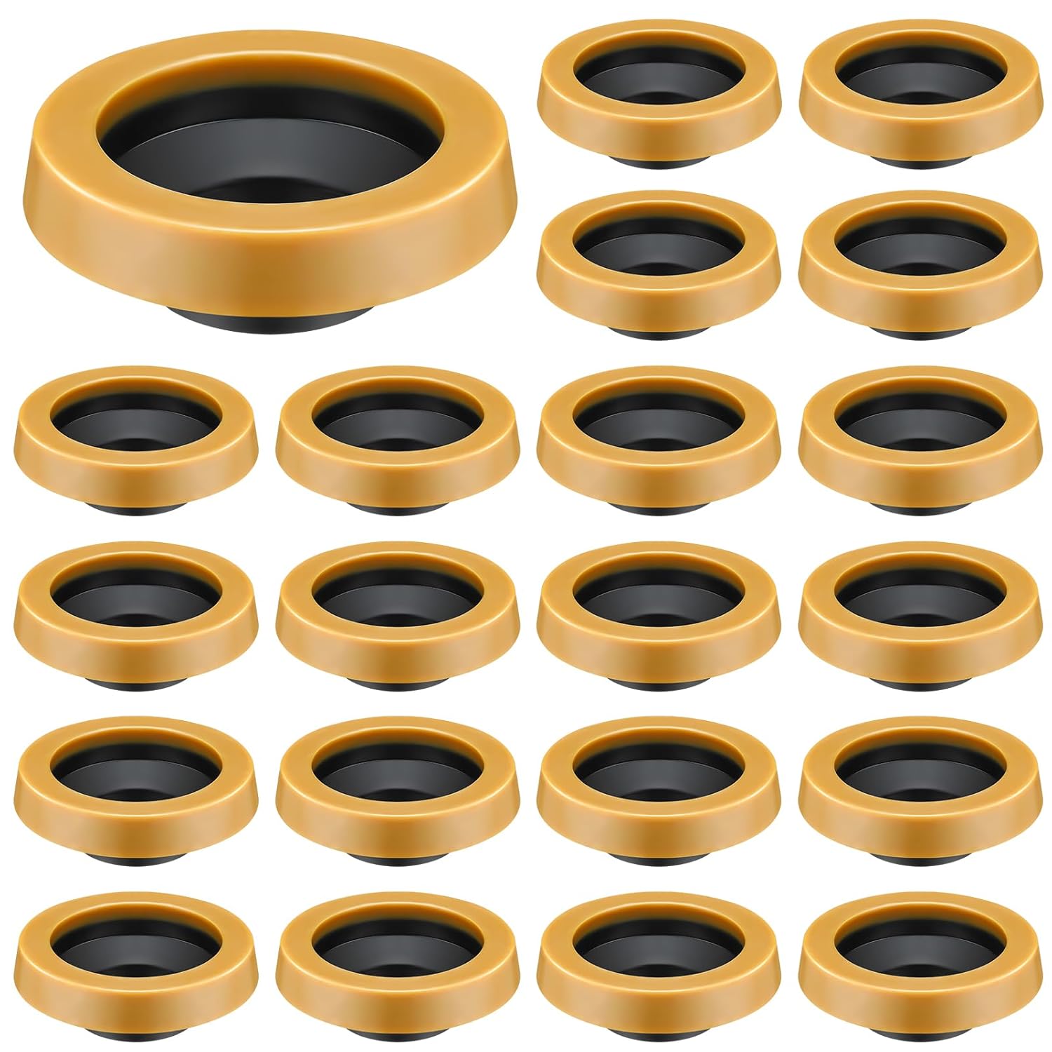 Marsui 20 Pack Toilet Wax Ring Thick Toilet Bowl Wax Ring Gasket for 3-inch/4-inch Waste Line - Gas, Odor and Watertight Seal